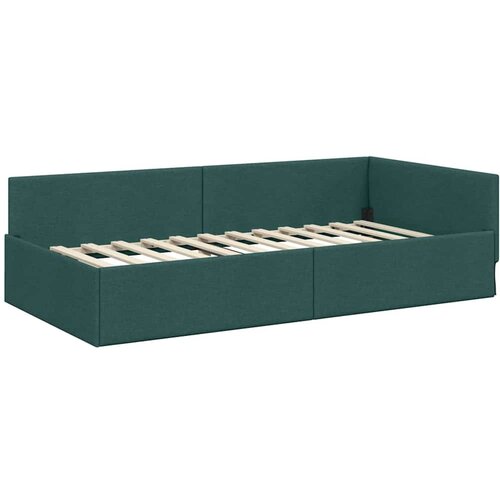 VidaXL Kotna postelja z vzglavjem Temno zelena 80 x 200 cm, (5000069778) Slike