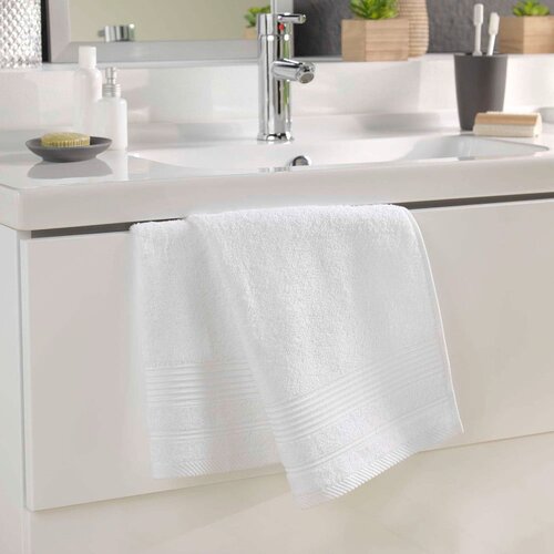 Douceur d int&amp;eacute;rieur Bela bombažna brisača iz frotirja 50x90 cm Tendresse &amp;ndash; Slike