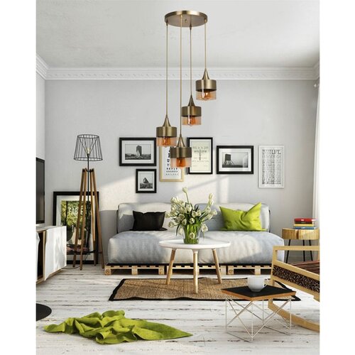 Opviq Sahra 4 Lü Tepsili Sarkıt Eskitme Vintage Chandelier Cene