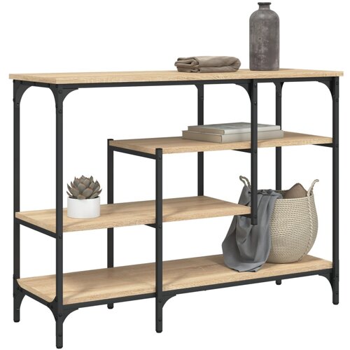 Maison Chic konzolna miza - miza ob steni s policami sonoma hrast 100x35x75 cm, (21786297) Slike