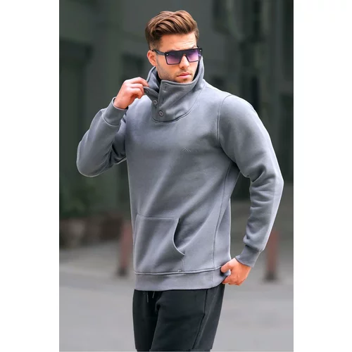 Madmext Smoked Collar Detailed Men's Sweatshirt 4411