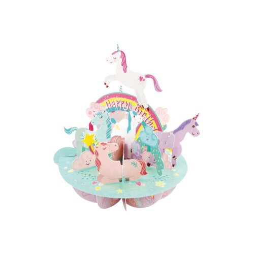 Santoro Pirouettes - Čestitka 3D - Pirouettes, Birthday Unicorn Cene