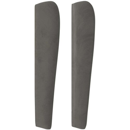  Uzglavlje s u&amp;scaron;ima tamnosivo 93x23x118/128 cm bar&amp;scaron;unasti Slike