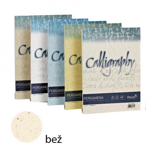  Papir Pergamena Calligraphy, A4 190 g/m2, bež 50/1 Slike