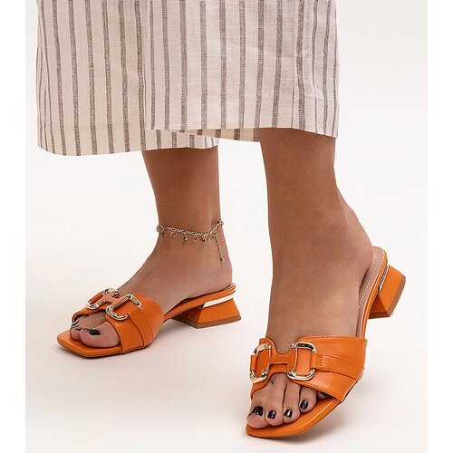 Gemre Low-heeled mules with decorative buckle Luara Slike