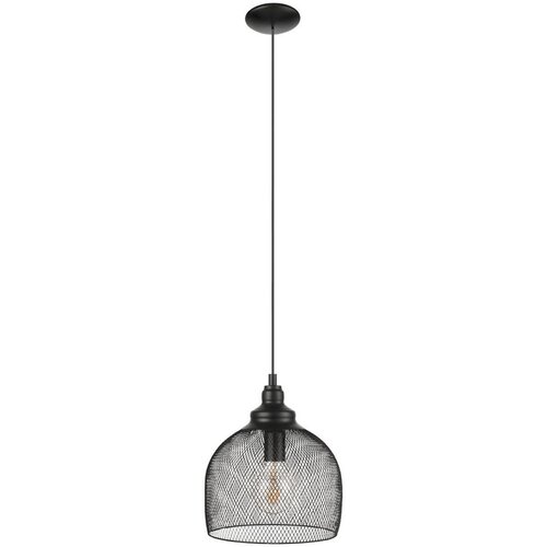 Eglo Straiton viseća lampa E27, &amp;Oslash;28 cm, crna mrežasta, 49736 Slike