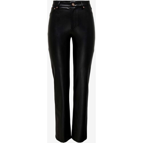 Only Black Leatherette Pants Emily - Women Slike