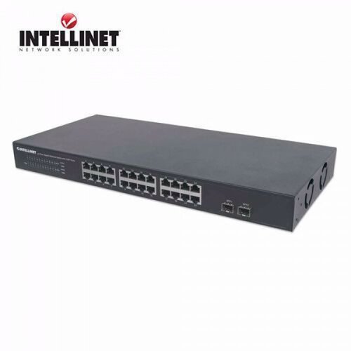 Intellinet 24-Port Gigabit Ethernet Switch with 2 SFP Ports Cene