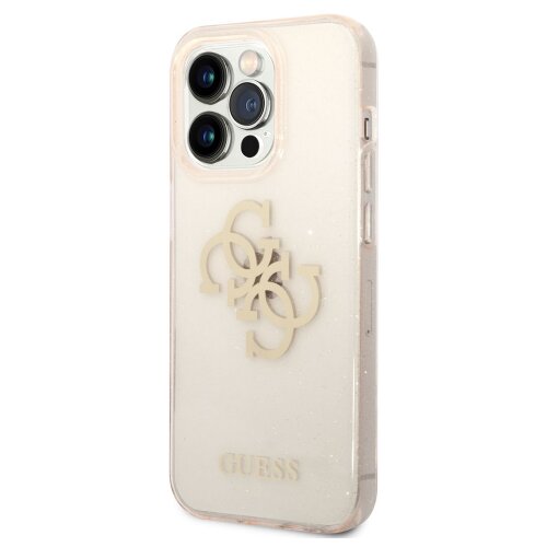 Guess gUHCP14XPCUGL4GGO ovitek za iPhone 14 Pro Max - prozoren z zlatimi bleščicami Cene