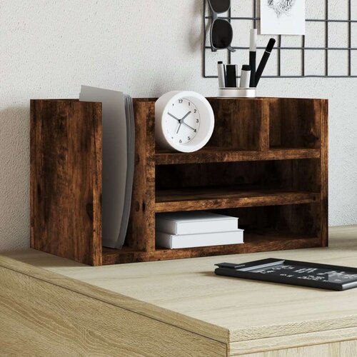  Organizator za pisalno mizo dimlj. hrast 44,5x24x25 cm inž. les, (21413924) Cene