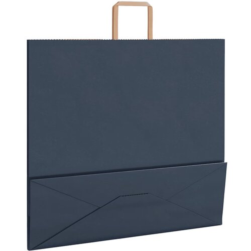  Papirnate vrećice 250 kom s ručkama plave 54x15x49 cm Slike