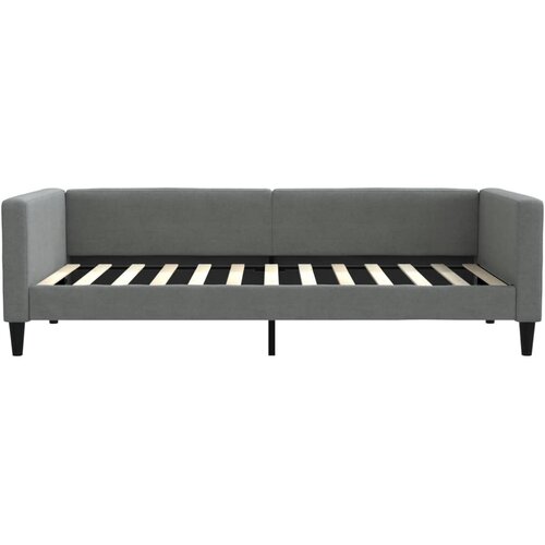  Dnevni krevet s madracem tamnosivi 100 x 200 cm od tkanine Slike