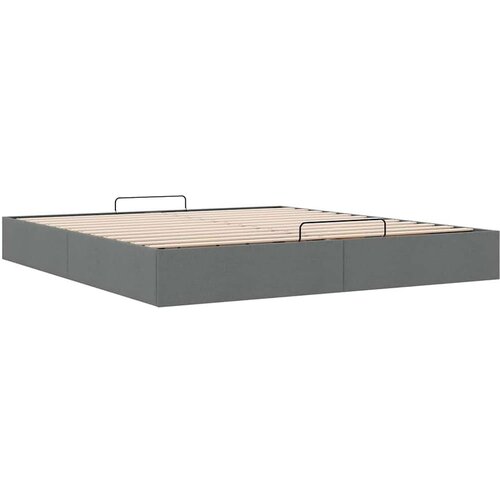VidaXL Otomanski okvir kreveta bez madraca tamnosiva 160x200 cm Slike