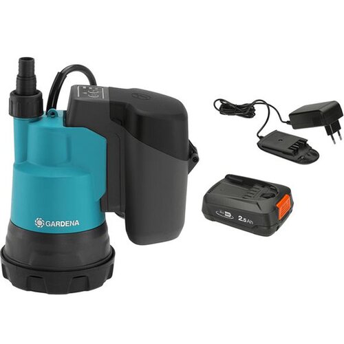 Gardena Baterijska potopna črpalka za čisto vodo 2000/2 18V P4A Set (18 V, 2.000 l/h, z baterijo in polnilnikom) Slike