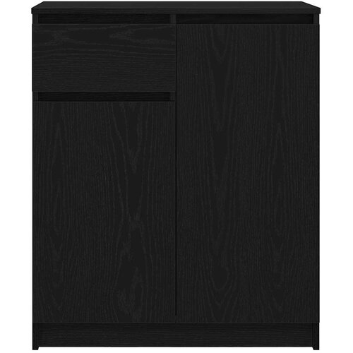 VidaXL Komoda s ladicama crni hrast 71x35x84 cm konstruirano drvo Slike