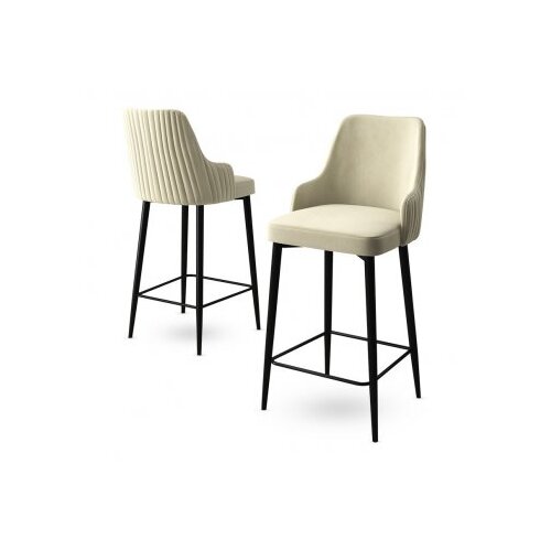 Hanah home Set barskih stolica Enox, 4 dijela, krem-crna Slike
