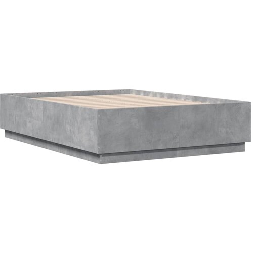 VidaXL Posteljni okvir betonsko siv 140x190 cm inženirski les, (21094995) Slike