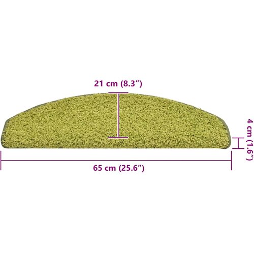  Prostirke za stepenice 30 kom 65x21x4 cm Zelene poluokrugle velike Slike