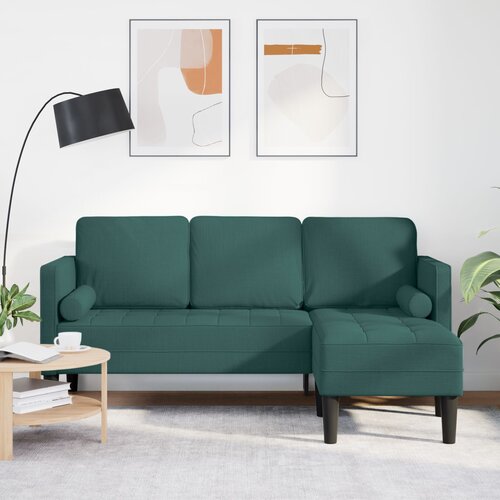 vidaXL L-oblik sofa Tamnozelena Masivna bukovina 173 x 131 x 67 cm Cijene