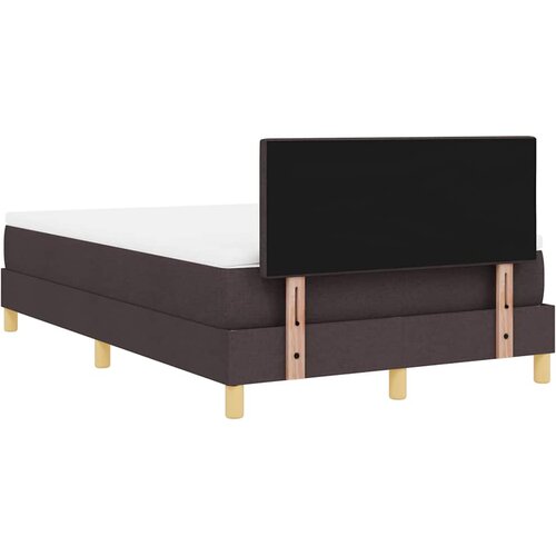  LED Box Spring Krevet Tamno smeđa 120 x 200 cm tkanina Slike