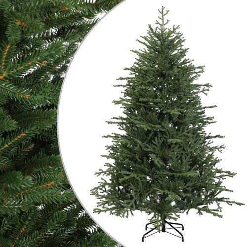  Umjetno božićno drvce s nogom 240 cm PVC i metal Zelena - 240 cm bez LED svjetala Slike