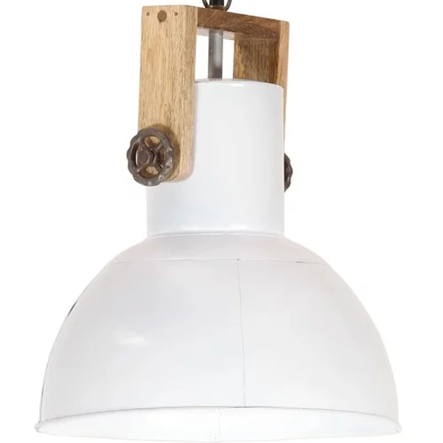  Industrijska viseča svetilka 25 W bela okrogla les 32 cm E27