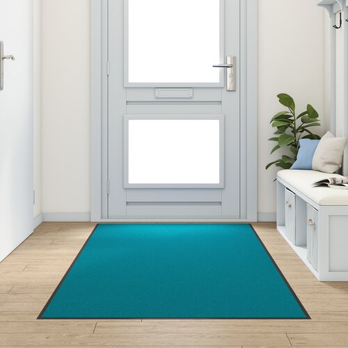 VidaXL tepih koji se može prati, cijan 120x250 cm Slike