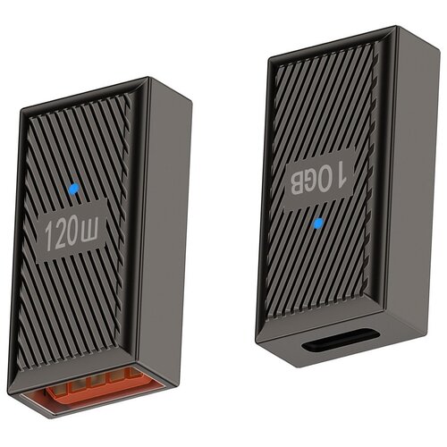 INF USB A ženski na Type-C mo&scaron;ki 120W adapter - Gunmetal, hitro polnjenje, (5000098873) Cene