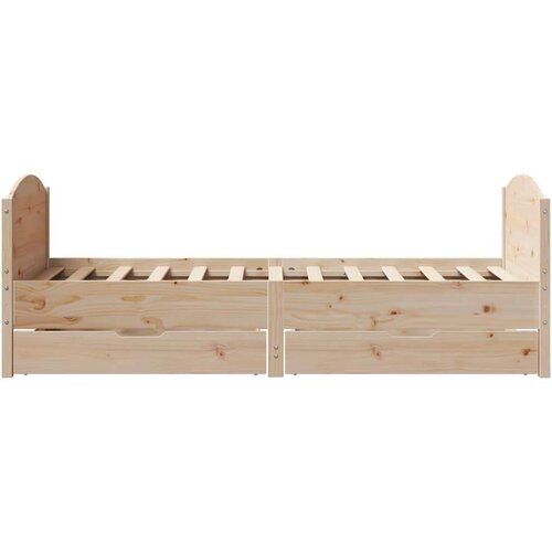 vidaXL Okvir kreveta bez madraca 75 x 190 cm od masivne borovine Cijene