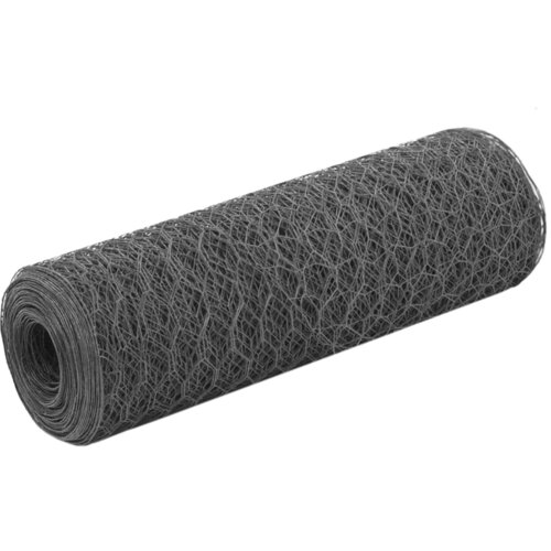 vidaXL Žična mreža za ograjo jeklo s PVC oblogo 25x0,5 m siva Cene