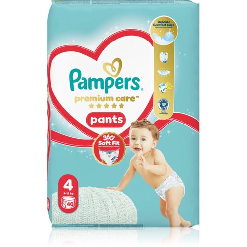 Pampers Premium Care Pants Size 4 jednokratne pelene-gaćice 9-15 kg 40 kom Slike
