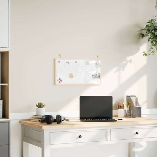 vidaXL Magnetska bijela ploča s okvirom od punog borovine 60x30 cm Cijene