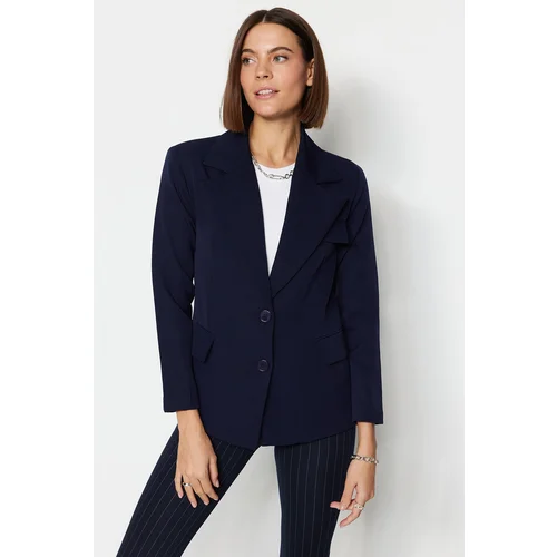 Trendyol Blazer - Navy blue - Oversize