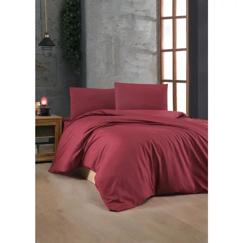 Mijolnir Crvena pamučna posteljina za bračni krevet 200x200 cm –