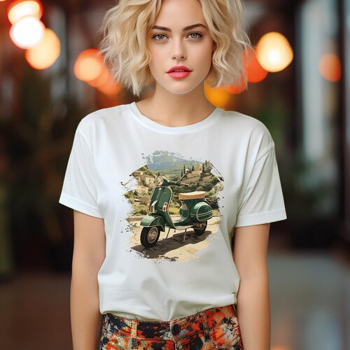 CAMISETA Majica sa štampanim printom Cam 358, Ženska, Bela Cene