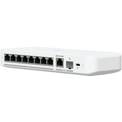 Ubiquiti switch USW-FLEX-2.5G-8-POE 8-port 2.5 GbE PoE++, 10 GbE PoE+++ input port for power / SFP+ port combo Cene