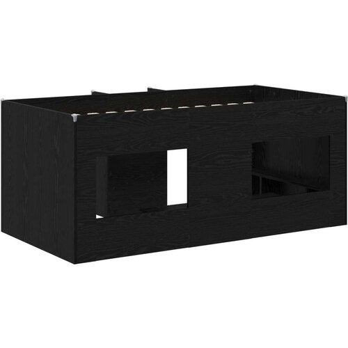  Kreveta za visoko spavanje djece 2 pcs Crni hrast - Crni hrast 80 x 160 cm Slike