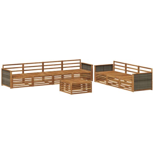 vidaXL Zunanja garnitura za sedenje 8 pcs Naravna Masiven les akacije, (5000272357) Cene