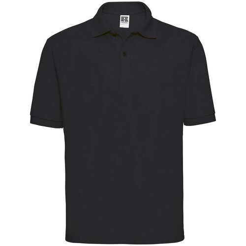 RUSSELL Men's Polycotton Polo Black T-Shirt Slike