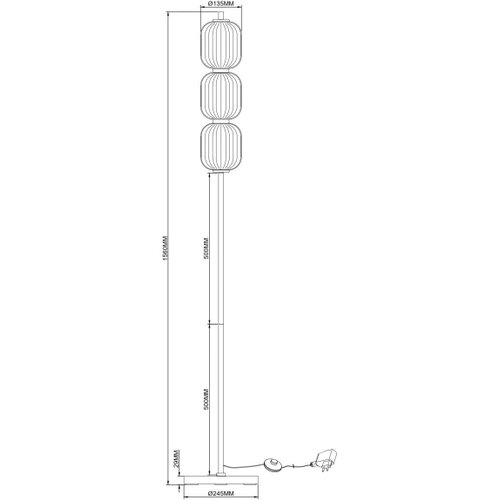 Zuma line 003064-034747 - led podna lampa akari LED/20W/230V zlatna Slike