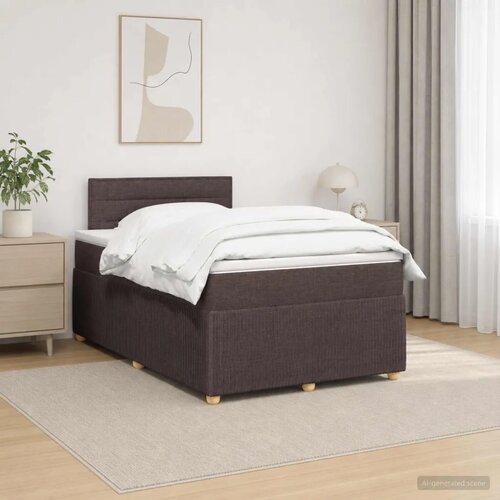  Boxspring krevet s madracem Tamno smeđa 120 x 200 cm Tkanina - Tamno smeđa 120 x 200 cm Dizajn linija Cene