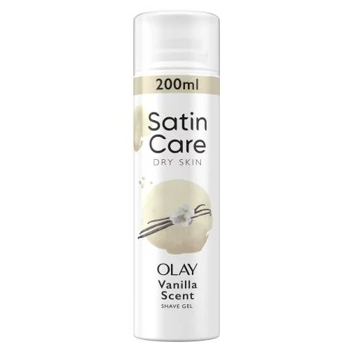 Gillette Satin Care Olay Vanilla Dream Shave Gel gel za brijanje za suhu kožu 200 ml za ženske