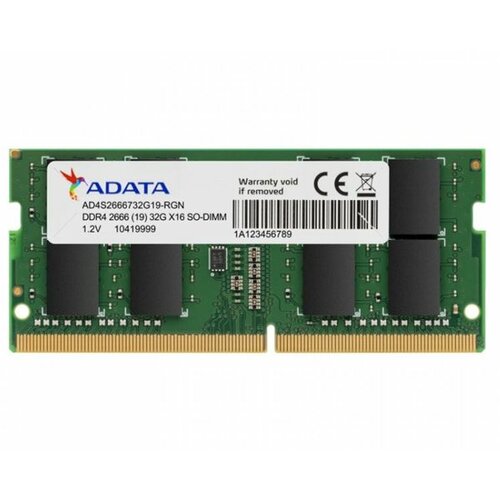 Adata SODIMM DDR4 32GB 2666Mhz AD4S2666732G19-SGN dodatna memorija za laptop Slike