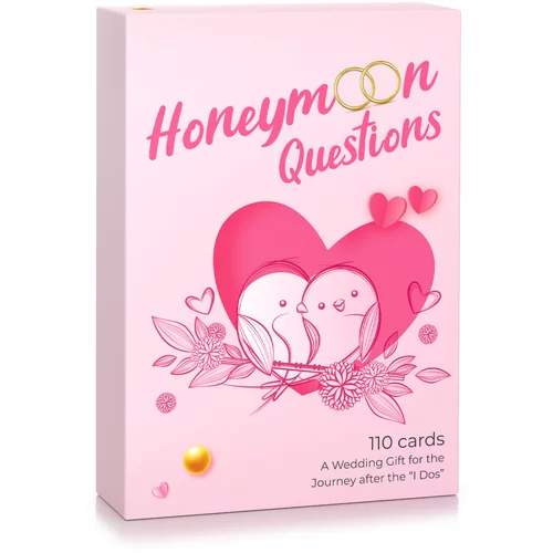 Spielehelden Honeymoon Questions, kartaška igra, više od 100 pitanja, poklon kutija, na engleskom jeziku