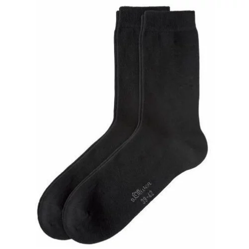 s.Oliver Ženske nogavice Basic Socks 2 para, 35/38, Black