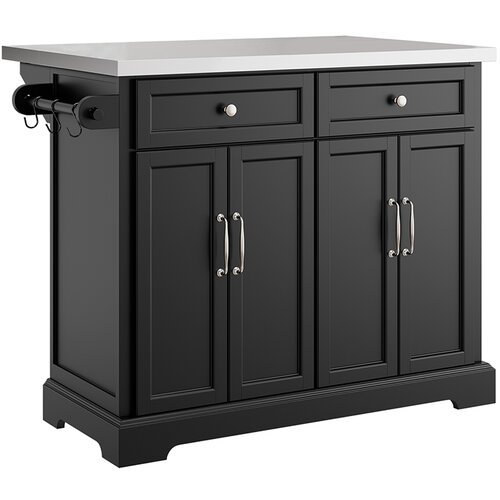 SoBuy Kuhinjska otočnica Shranjevanje Barva Črna 107x71x92cm FKW71-II-SCH, (5000212942) Cene