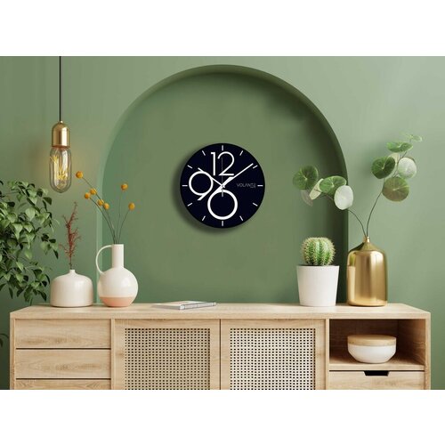 Wallity Zidni sat 261212-Syh19Byz, 30x30 cm, Crni Cene
