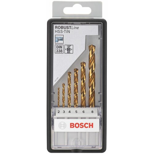 Bosch 6-delni Robust Line set burgija za metal HSS-TiN 2607010530 Slike