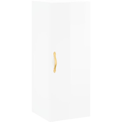 Maison Chic Stenska omarica - Zidna omarica visok sijaj bela 34,5x34x90 cm iu827, (22063051) Slike