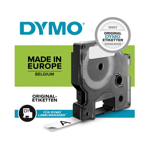 Dymo Trak za označevanje D1, Dymo (7 m x 9 mm, barva tiska: črna, barva traku: bela, umetna masa) Slike